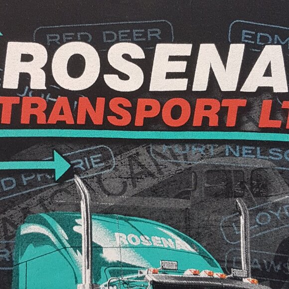Vintage Tee Shirt ROSENAU TRANSPORT Kenworth Large US L Alberta Saskatchewan BC - Picture 9 of 16